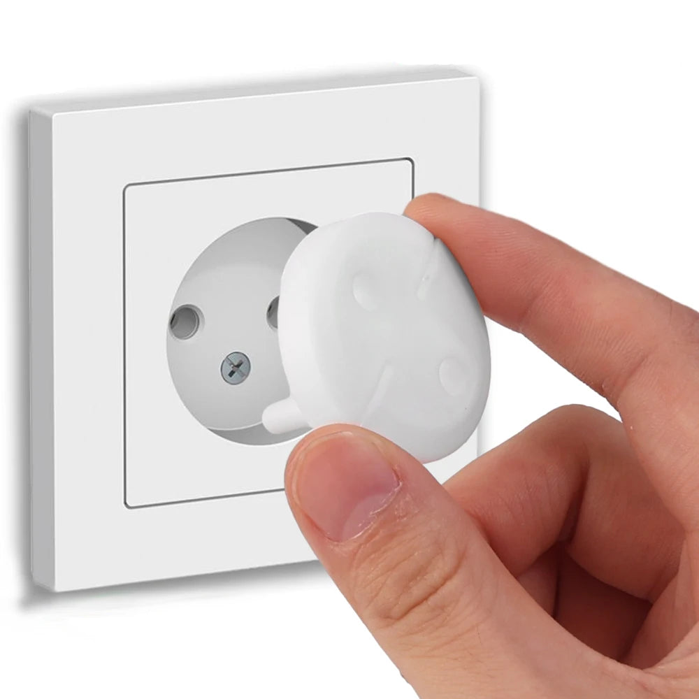 Childproof Baby Safety Socket Covers 10-Pack – European Outlet Plugs for Toddler Home Electrical Protection
