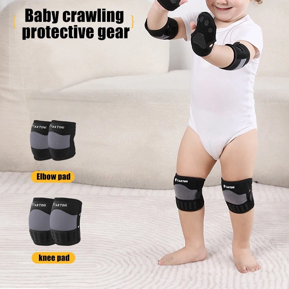 Baby Knee Pads for Crawling | Toddler Elbow & Knee Protectors | Adjustable Infant Crawler Safety Pads for Boys & Girls