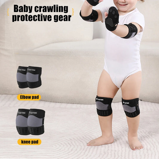 Baby Knee Pads for Crawling | Toddler Elbow & Knee Protectors | Adjustable Infant Crawler Safety Pads for Boys & Girls