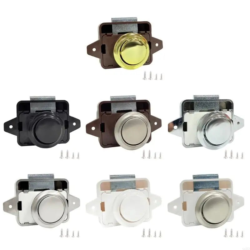 Universal Push Button Latches – Keyless Door Lock for Campers Furniture Cupboard Cabinet Hardware
