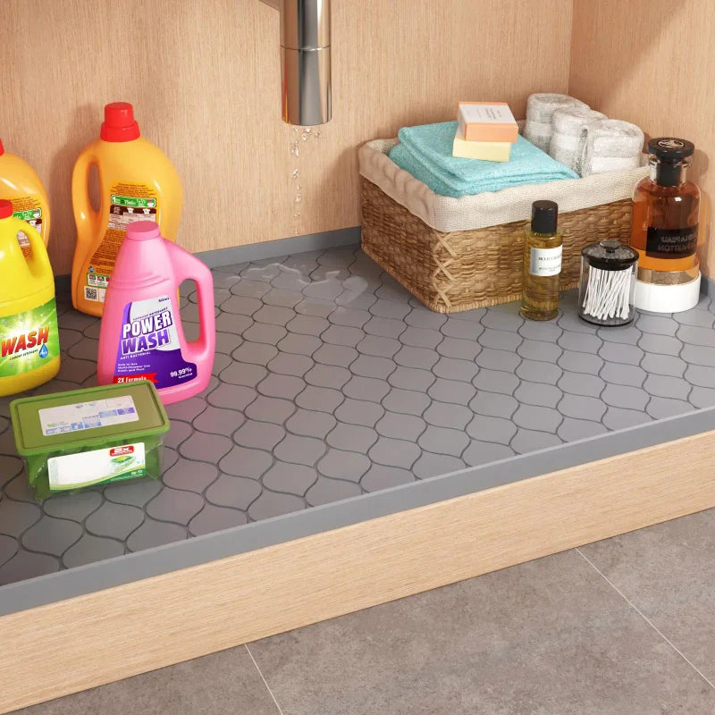Silicone Under-Sink Waterproof Mat (2-Pack) – Under-Sink Protector & Waterproof Cabinet Mat
