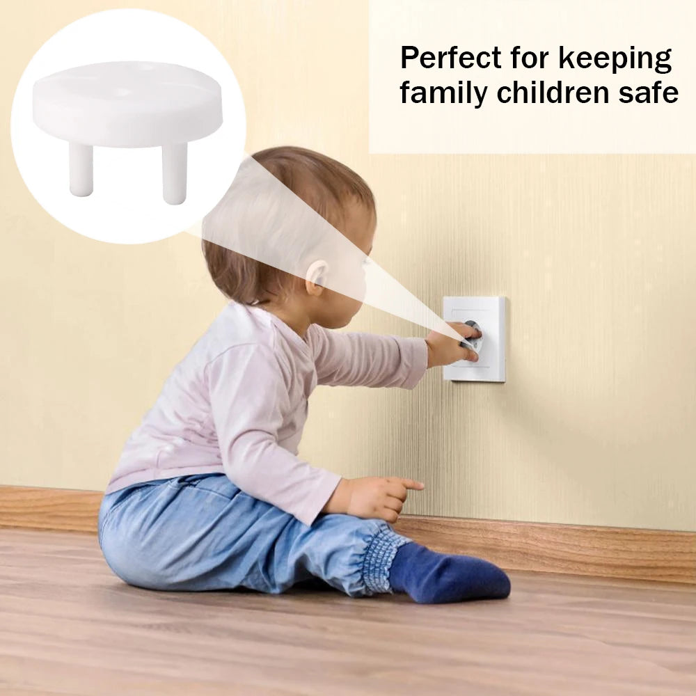 Childproof Baby Safety Socket Covers 10-Pack – European Outlet Plugs for Toddler Home Electrical Protection