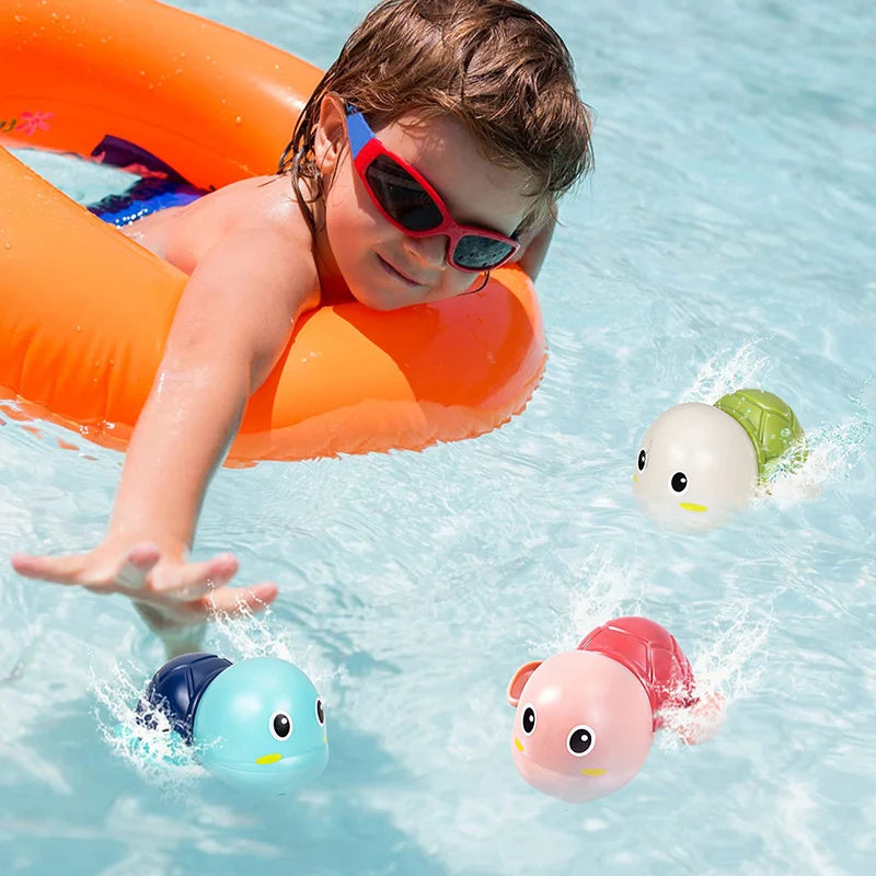 Baby Bath Toys Swimming Turtle & Whale – Wind-Up Clockwork Water Play Toys for Toddlers & Infants