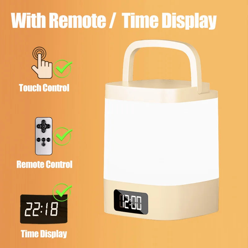 Touch Night Light Rechargeable 3 Color Wireless Baby's Room Bedside Lamp USB LED Night Light Ambient Soft Light For Kids Gift