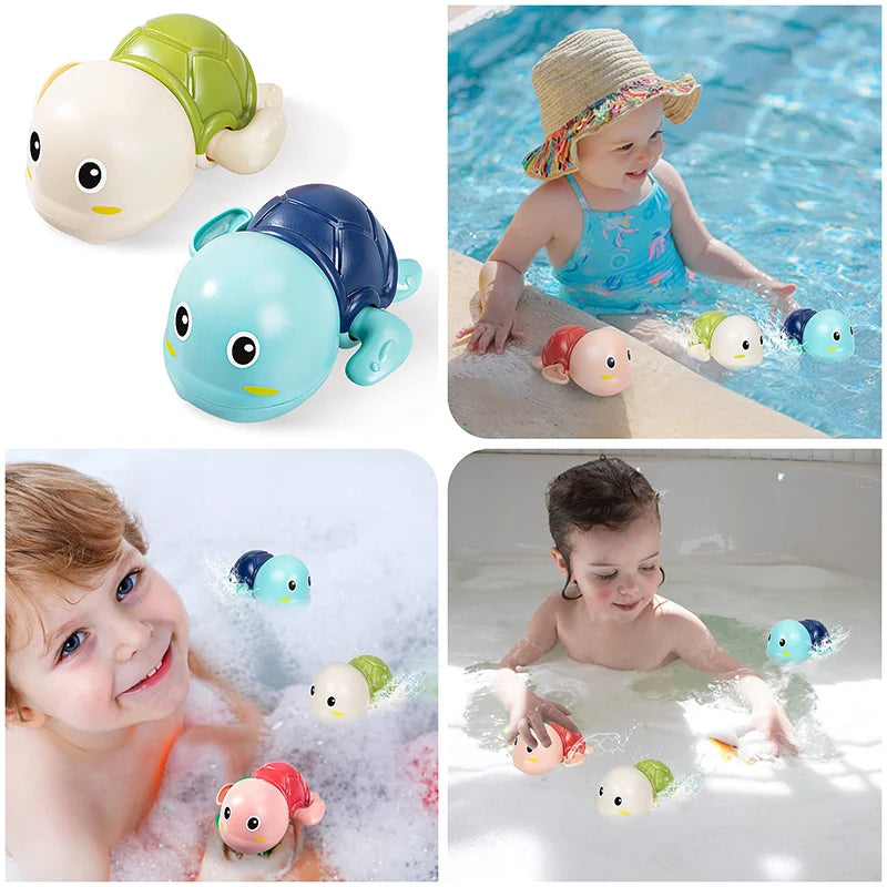 Baby Bath Toys Swimming Turtle & Whale – Wind-Up Clockwork Water Play Toys for Toddlers & Infants