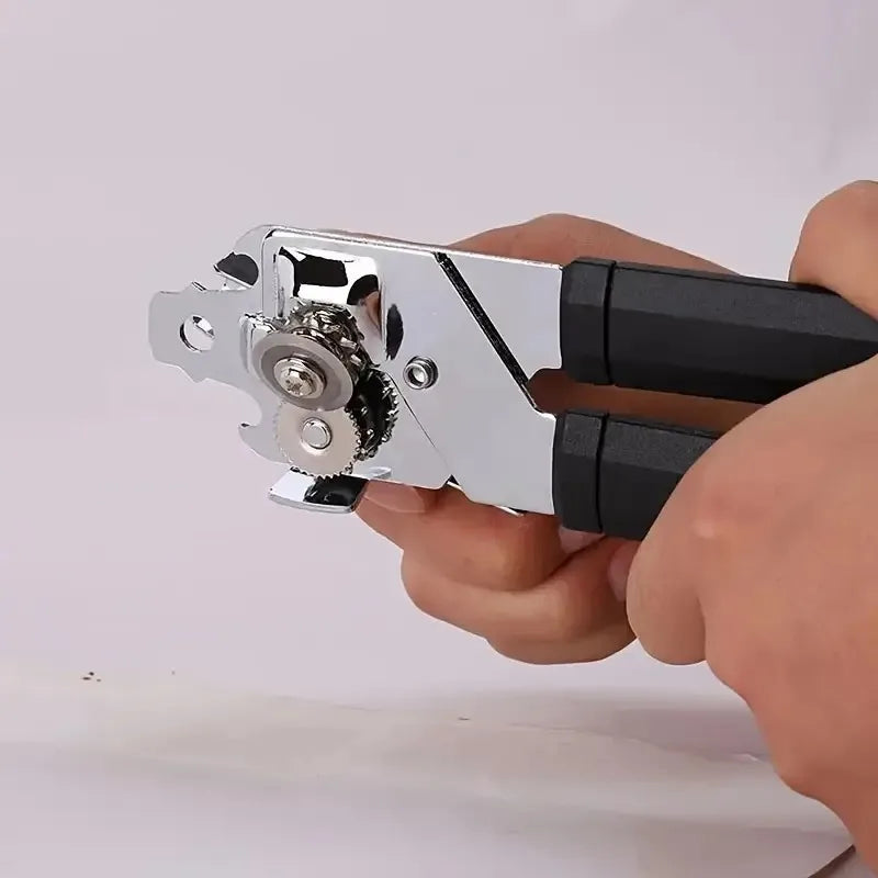 Heavy-Duty Stainless Steel Manual Can Opener – Easy-Grip Bottle Opener & Kitchen Gadget