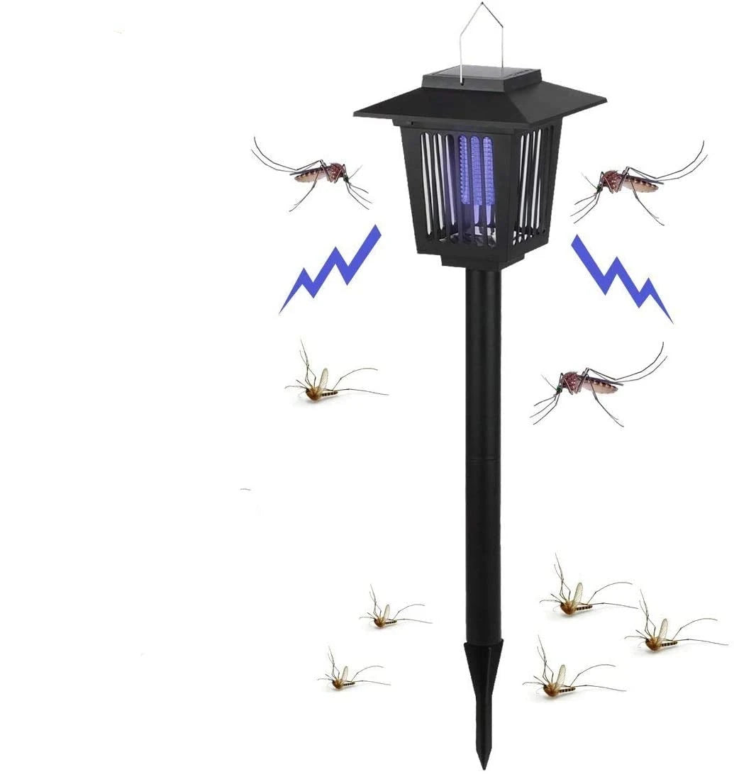 Solar-Powered UV Bug Zapper – Outdoor & Indoor Waterproof Mosquito Killer Lamp with Portable Cordless Design