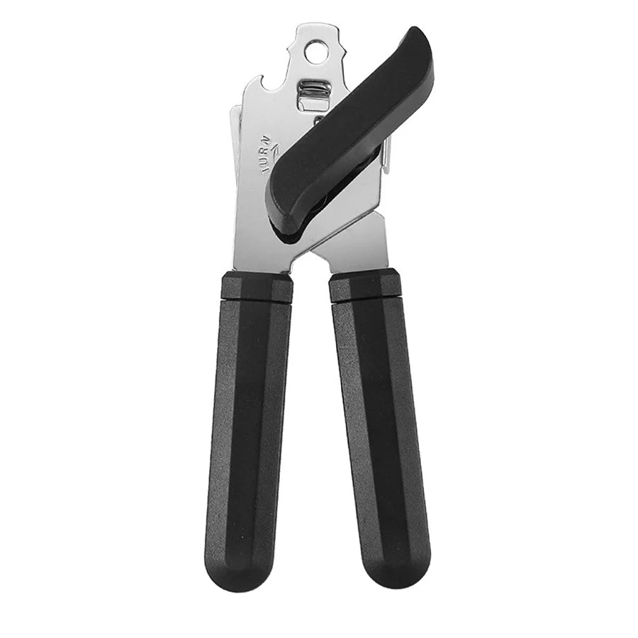 Heavy-Duty Stainless Steel Manual Can Opener – Easy-Grip Bottle Opener & Kitchen Gadget
