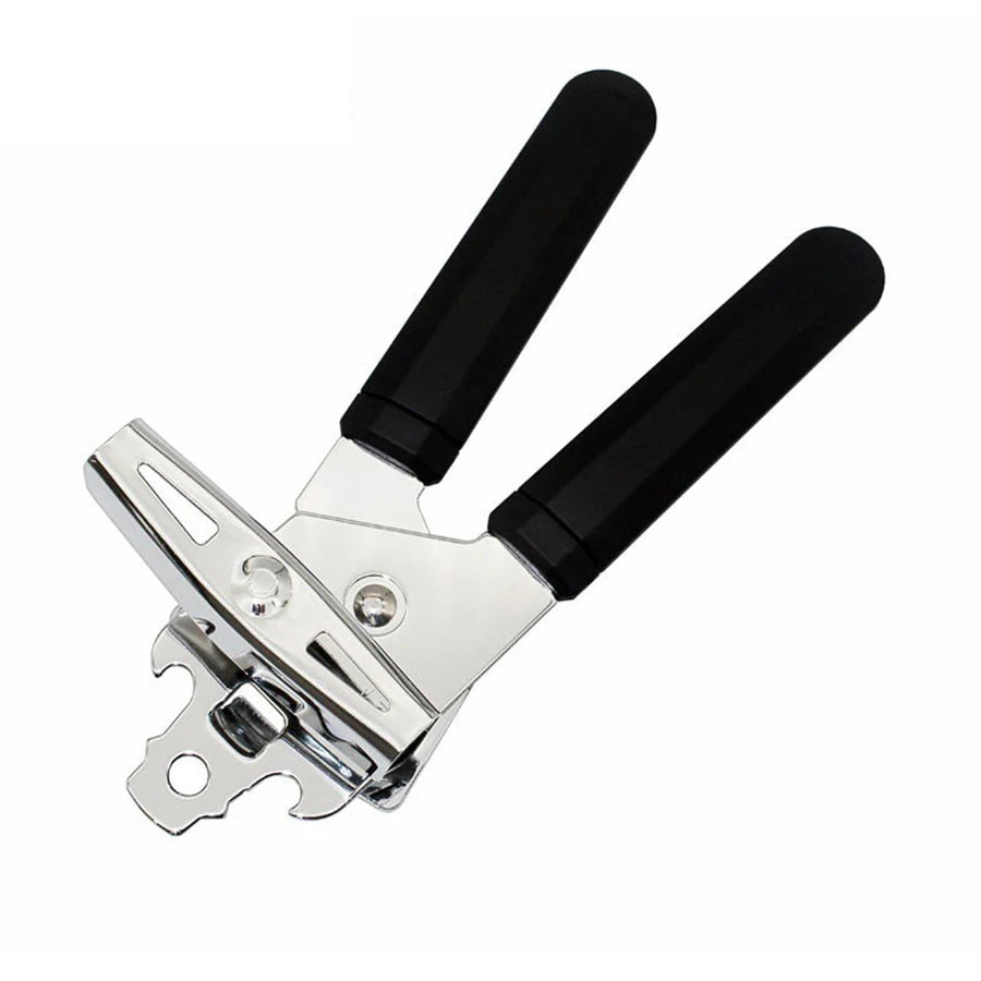 Heavy-Duty Stainless Steel Manual Can Opener – Easy-Grip Bottle Opener & Kitchen Gadget