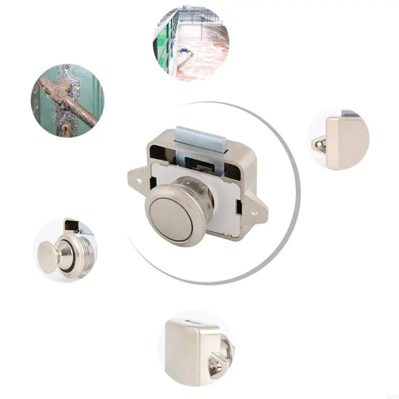 Universal Push Button Latches – Keyless Door Lock for Campers Furniture Cupboard Cabinet Hardware