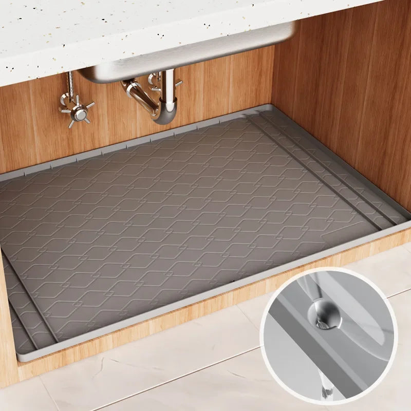 Silicone Under-Sink Waterproof Mat (2-Pack) – Under-Sink Protector & Waterproof Cabinet Mat