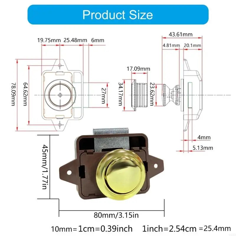 Universal Push Button Latches – Keyless Door Lock for Campers Furniture Cupboard Cabinet Hardware