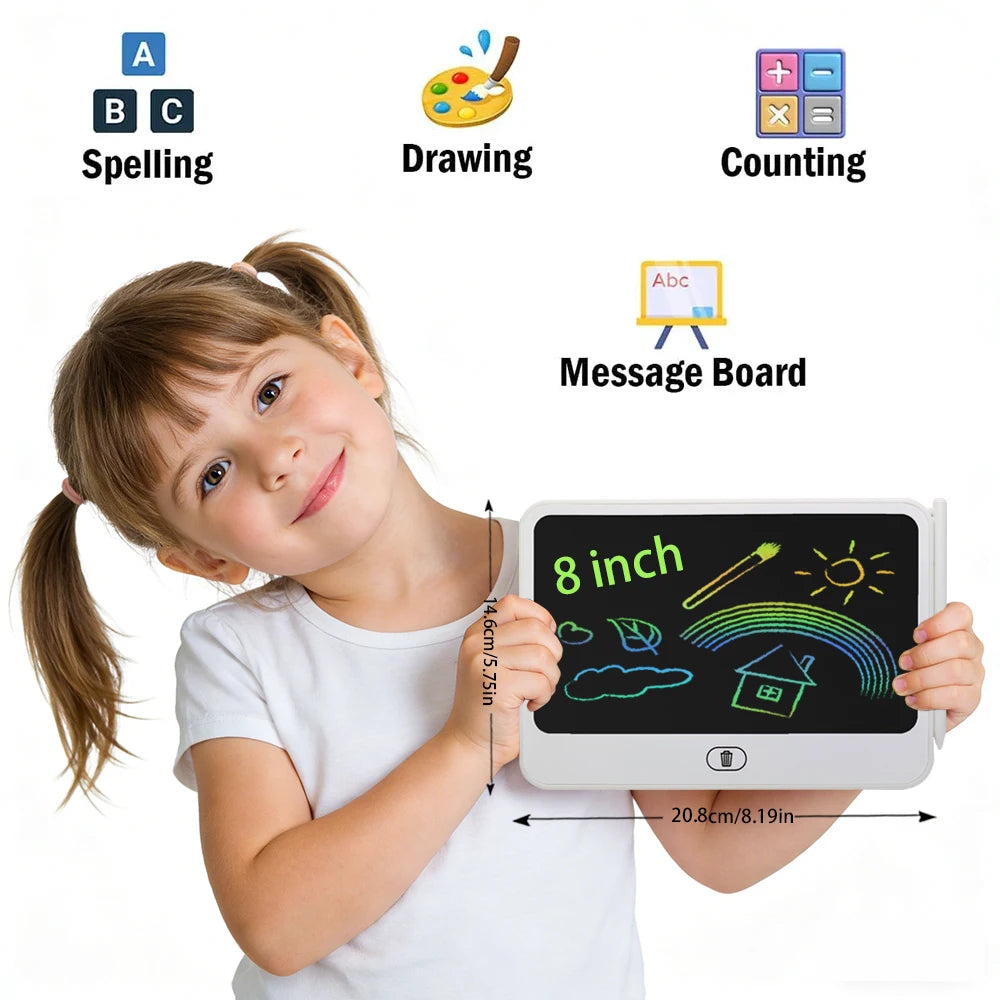 Kids LCD Drawing Tablet | Writing Board for Children Ages 3-8 | Doodle Pad Toy for Boys & Girls | Educational Gift