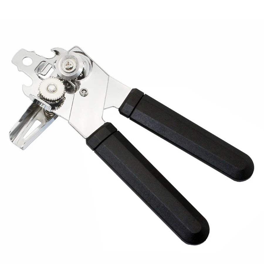 Heavy-Duty Stainless Steel Manual Can Opener – Easy-Grip Bottle Opener & Kitchen Gadget