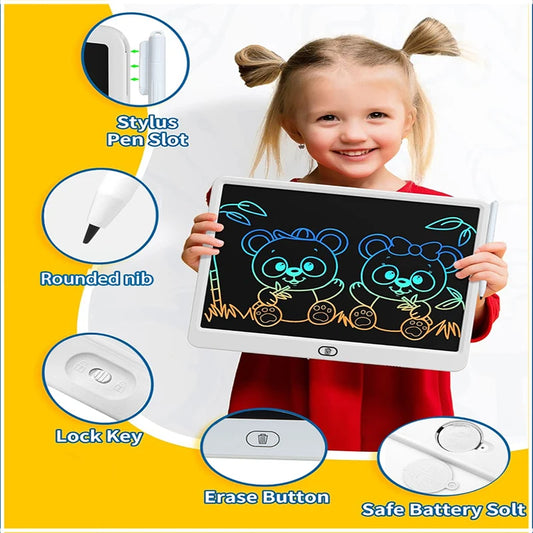 Kids LCD Drawing Tablet | Writing Board for Children Ages 3-8 | Doodle Pad Toy for Boys & Girls | Educational Gift