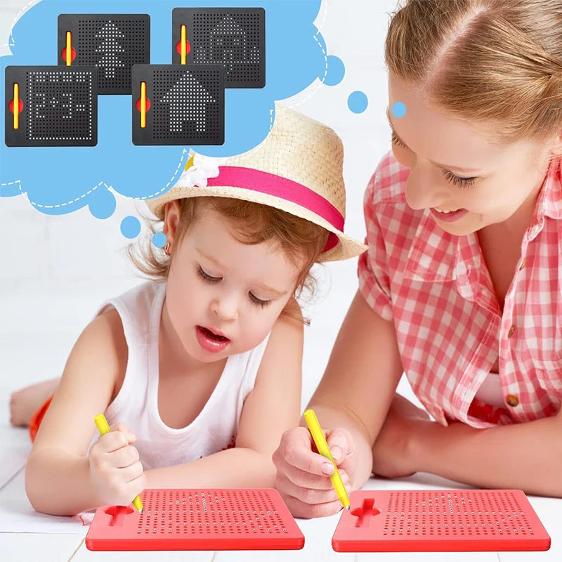 Children Magnetic Drawing Board for Kids Educational Doodle Board Tablet Writing Pad Travel Drawing Board for Toddlers 1-3 Years