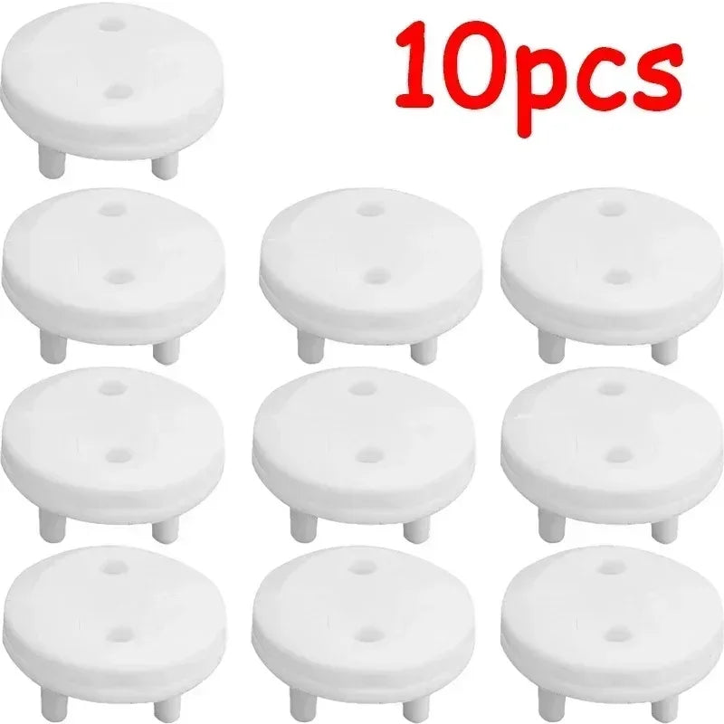 Childproof Baby Safety Socket Covers 10-Pack – European Outlet Plugs for Toddler Home Electrical Protection
