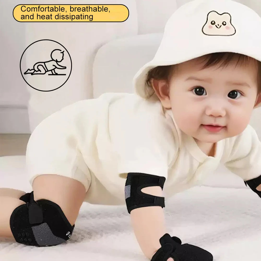 Baby Knee Pads for Crawling | Toddler Elbow & Knee Protectors | Adjustable Infant Crawler Safety Pads for Boys & Girls