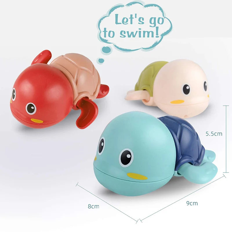 Baby Bath Toys Swimming Turtle & Whale – Wind-Up Clockwork Water Play Toys for Toddlers & Infants