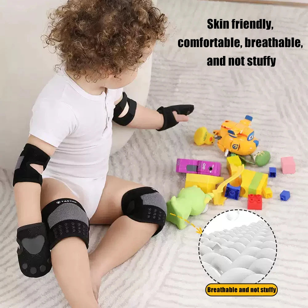 Baby Knee Pads for Crawling | Toddler Elbow & Knee Protectors | Adjustable Infant Crawler Safety Pads for Boys & Girls