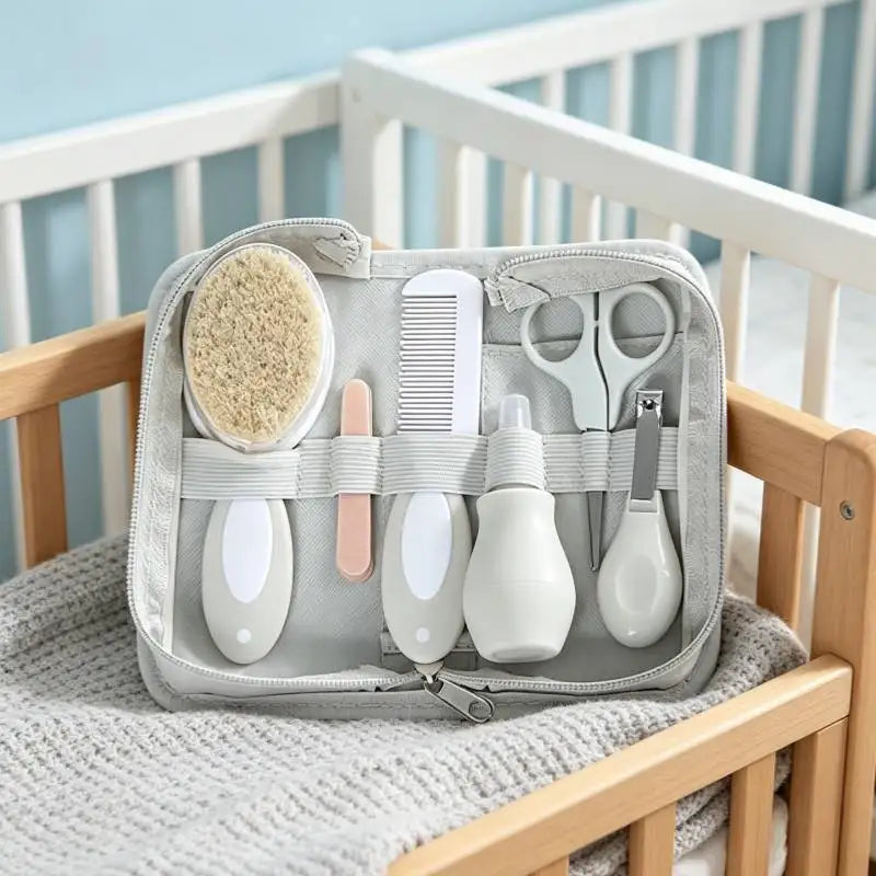 6-Piece Baby Care Kit – Newborn Grooming Set with Nasal Aspirator, Nail Clipper, Comb & Safety Scissors