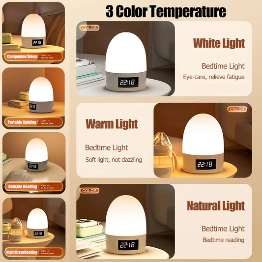 Touch Night Light Rechargeable 3 Color Wireless Baby's Room Bedside Lamp USB LED Night Light Ambient Soft Light For Kids Gift