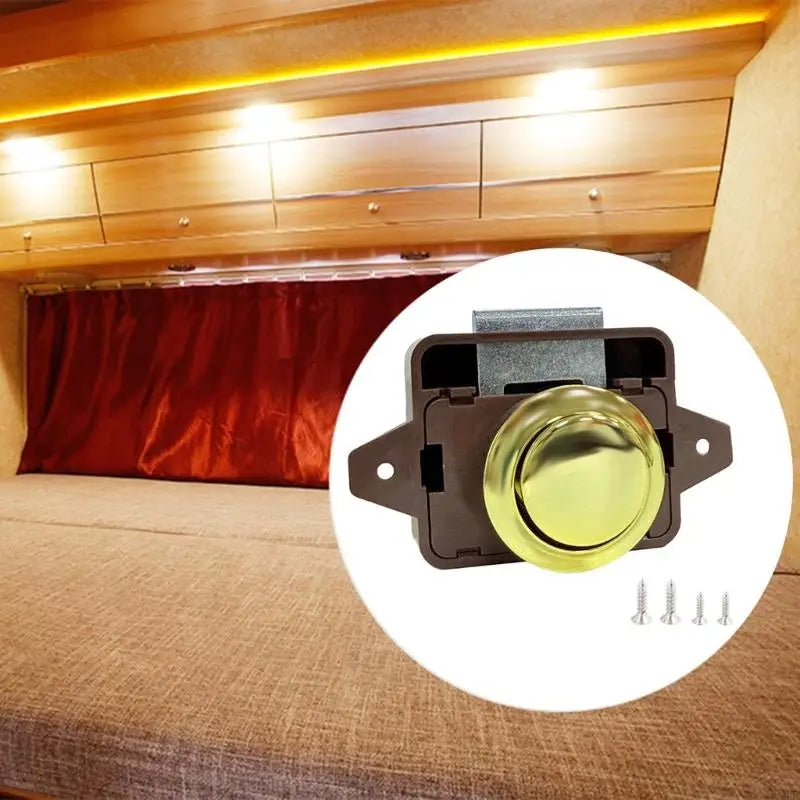 Universal Push Button Latches – Keyless Door Lock for Campers Furniture Cupboard Cabinet Hardware